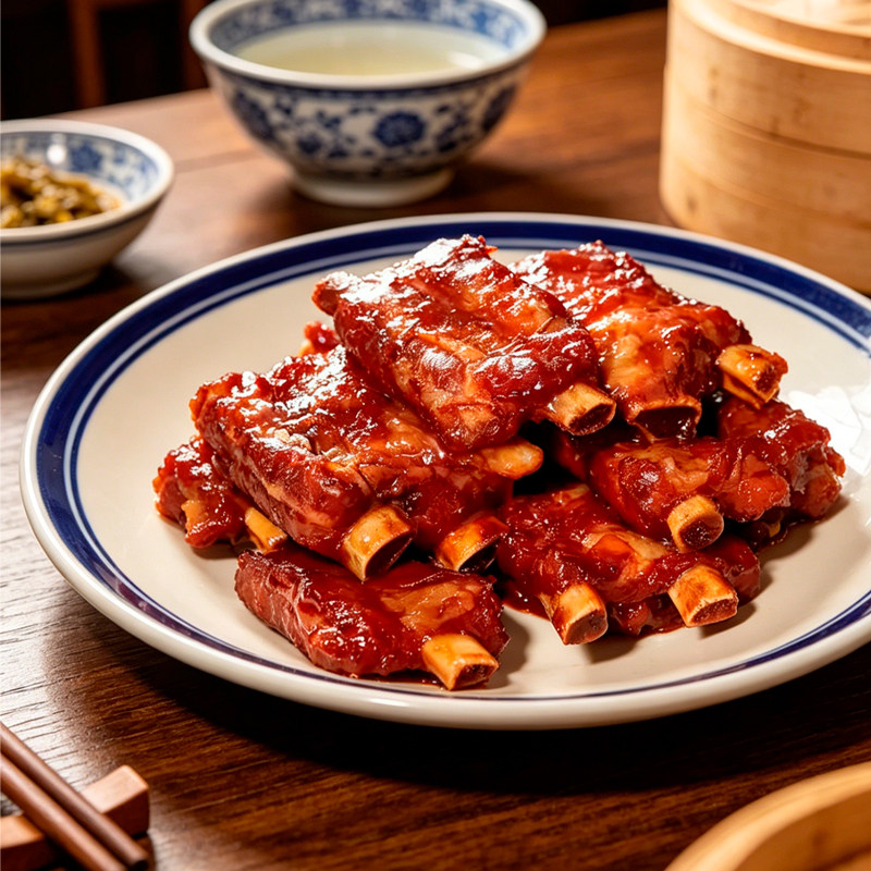 真正老陆稿荐精品酱排骨300g盒装红烧即食酱肉真空零食无锡特产