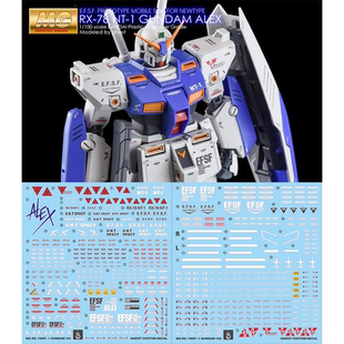 炎 GHOST版 MG 艾力克斯2.0 NT-1 RX-78 高达 Ver.2.0 荧光水贴纸