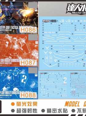 达人MASTER HG H086+H087+H088 GTO原型老虎 沙漠色 国产荧光水贴
