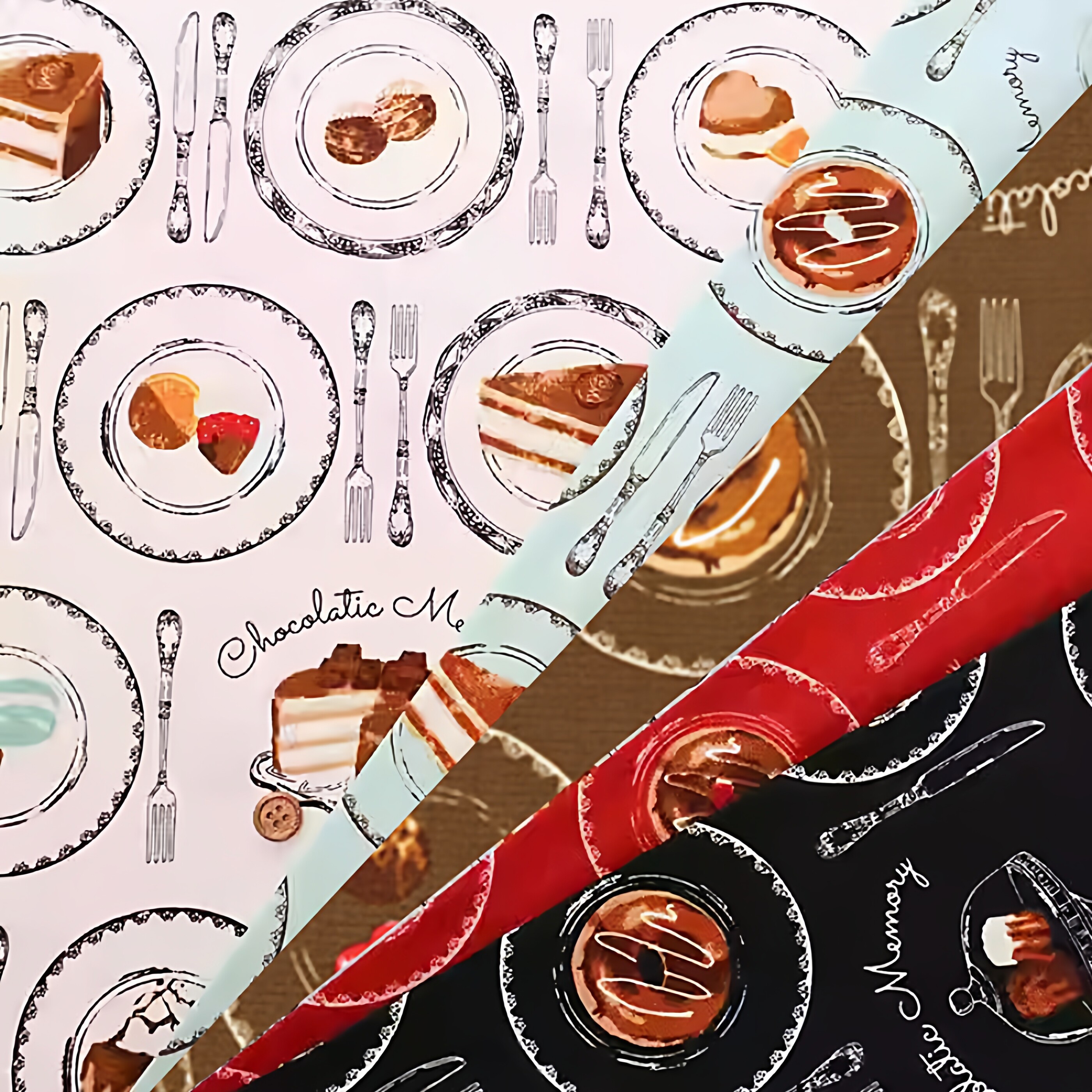 50cm日本进口纯棉牛津细帆布巧克力甜点连衣裙手工拼布艺服装面料