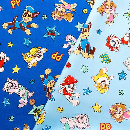 25cm日本进口纯棉细帆布汪汪队PAW Patrol角色手工DIY服装拼面料