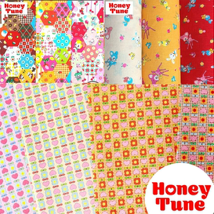 50cm日本进口纯棉Honey Tune怀旧复古小动物服装娃衣手作布艺面料