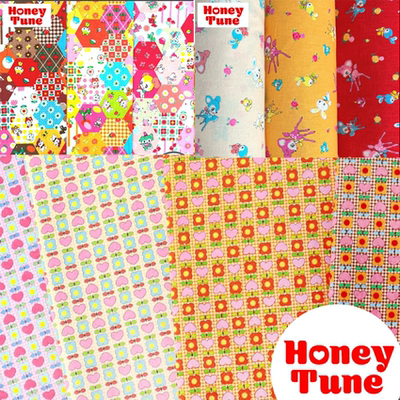 50cm日本进口纯棉Honey Tune怀旧复古小动物服装娃衣手作布艺面料