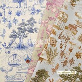 日本进口棉麻猫花园22fabric松浦yukiemon衬衫 连衣裙数码 印花面料