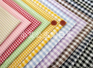 日本进口先染方格子纯棉12色3mm 6mm 9mm 三种规格服装连衣裙面料