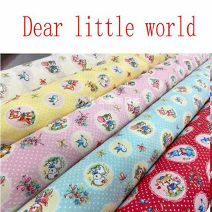 日本进口Dear Little World波点动物水玉quiltgate可爱朋友布面料