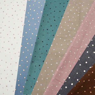 日本进口纯棉灯芯绒水玉波点夹克裙子裤子连衣裙衬衫手工秋冬面料