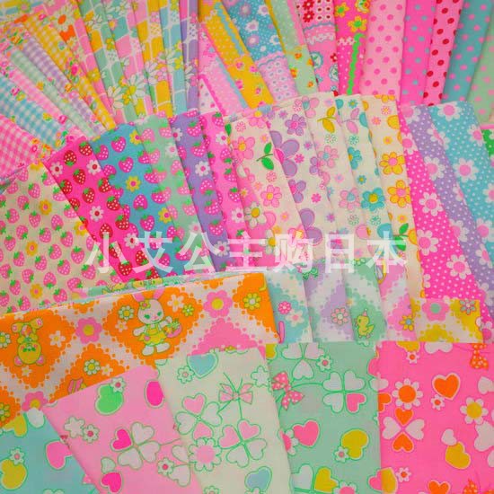 日本进口纯棉布料room兔子大象连衣裙衬衫水玉波点 Pinks荧光面料