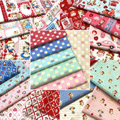 50cm日本进口纯棉QUILT GATE玛格丽特女孩手工服装 娃衣拼布艺面料