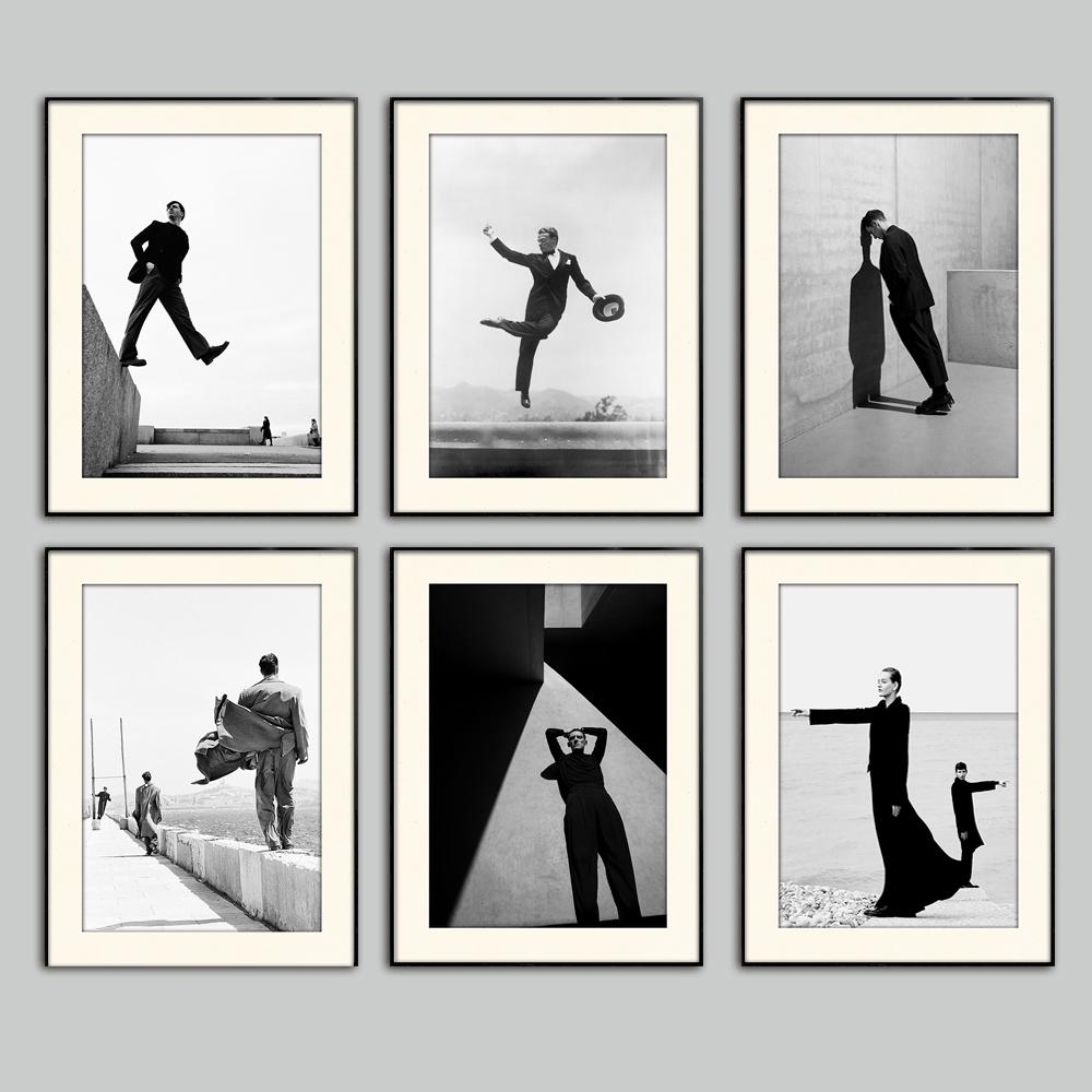 Black and white摄影黑白时尚装饰画咖啡厅餐厅创意壁画客厅挂画图片