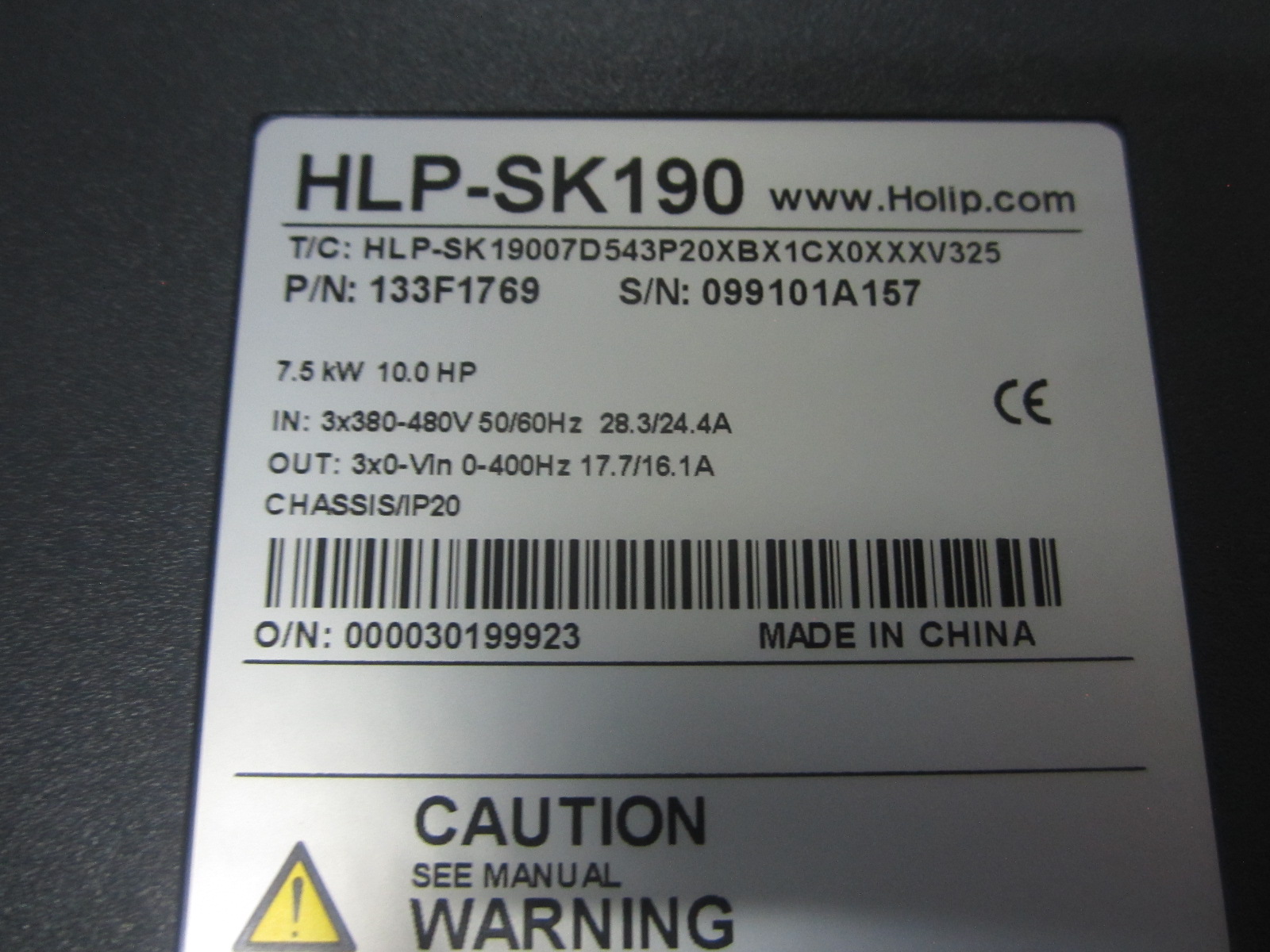 HLP-SK190变频器380V 7.5KW 原装 议价 询价 HLP-SK19007D543P