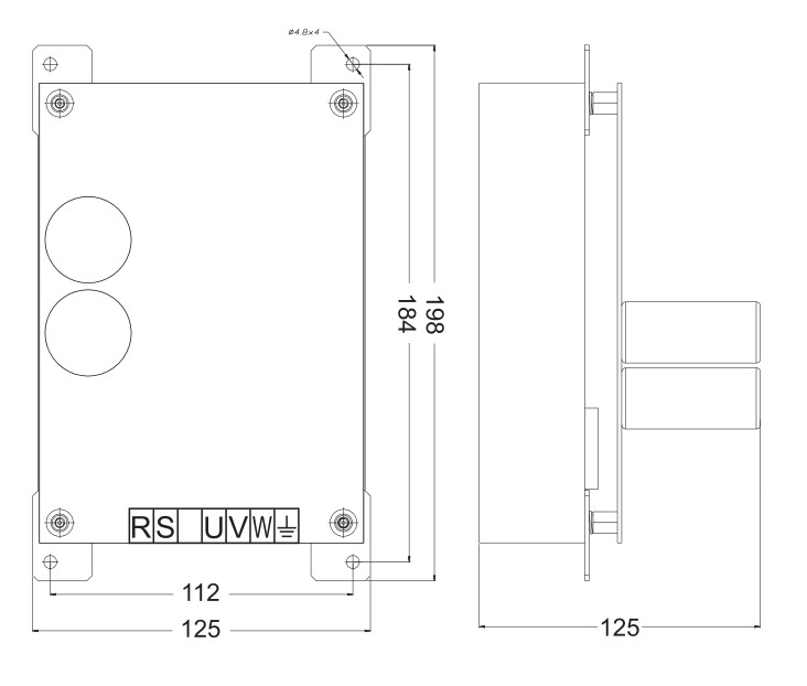 三碁三基 S100B中微控 220V输入三相出 0.75KW 750W S100变频器