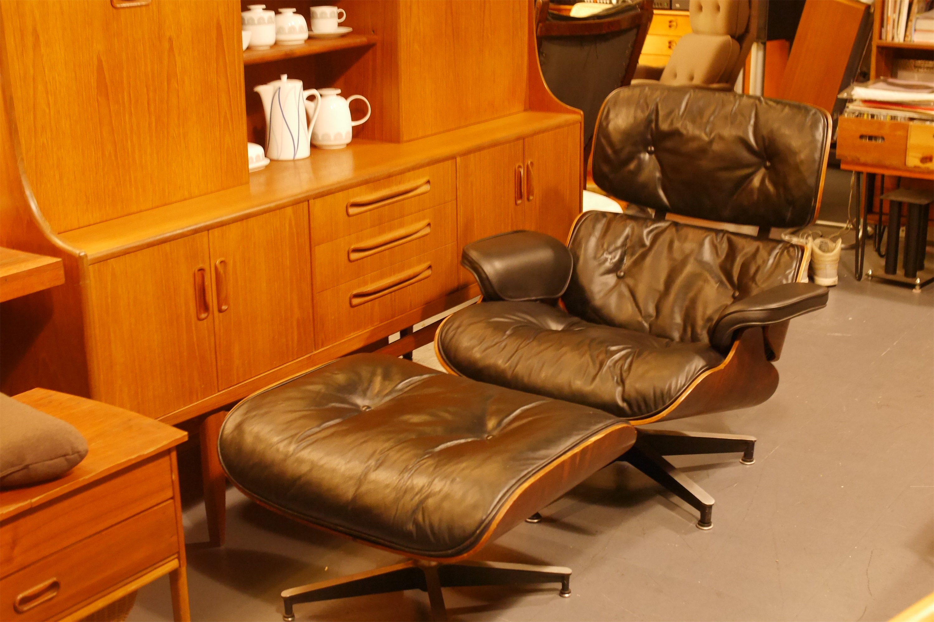 1962年中古 Eames Lounge Chair & Ottoman Rosewood 躺椅
