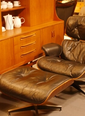1962年中古 Eames Lounge Chair & Ottoman Rosewood 躺椅