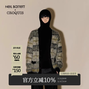 速写男装 秋冬新季 款 开衫 Barrett联名 休闲宽松毛衫 条纹外套 Neil