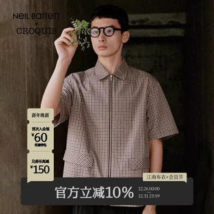 速写男装 Barrett联名 2024夏新品 衬衫 9O4211440 格纹短袖 Neil