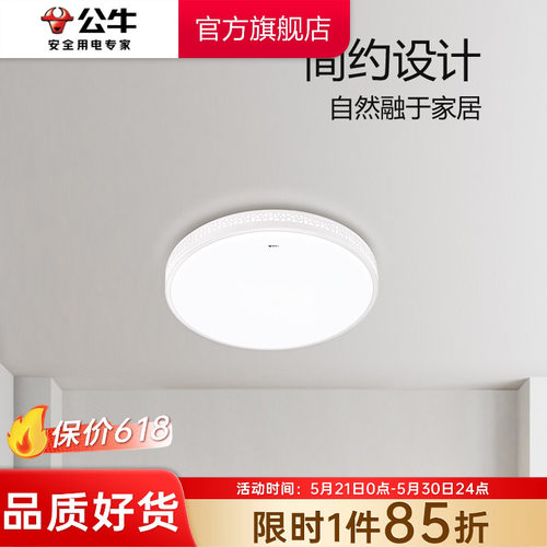 【政府补贴】公牛卧室吸顶灯现代