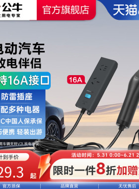 公牛放电枪新能源汽车户外放电插座设备插排防雷适用于比亚迪埃安