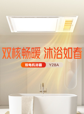公牛Y28双电机多功能风暖浴霸照明排气扇一体浴室卫生间吊顶浴霸