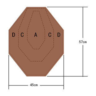 ipsc靶纸加厚射击训练瓦楞纸靶 国际标准射击比赛靶纸  靶贴