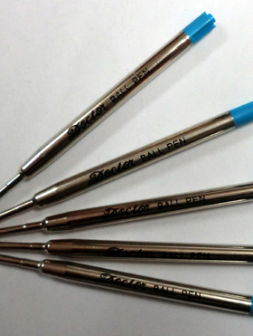 上海英雄丰华424金属笔芯按动圆珠笔芯 蓝色/黑色,上海英雄厂出品