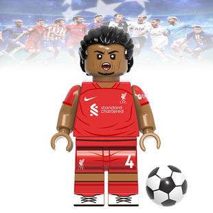 世界杯G0095范迪克足球荷兰运动员第三方儿童人仔拼装 积木玩具