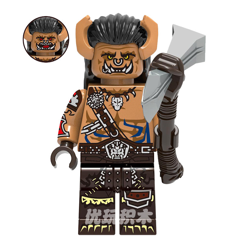 中古积木魔兽世界指环王魔戒人仔儿童拼装玩具1491魔兽地域吼