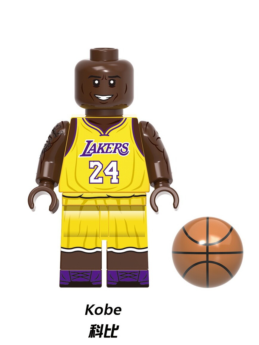 NBA科比·布莱恩特牢大曼巴篮球G0049第三方拼装男孩积木人仔玩具