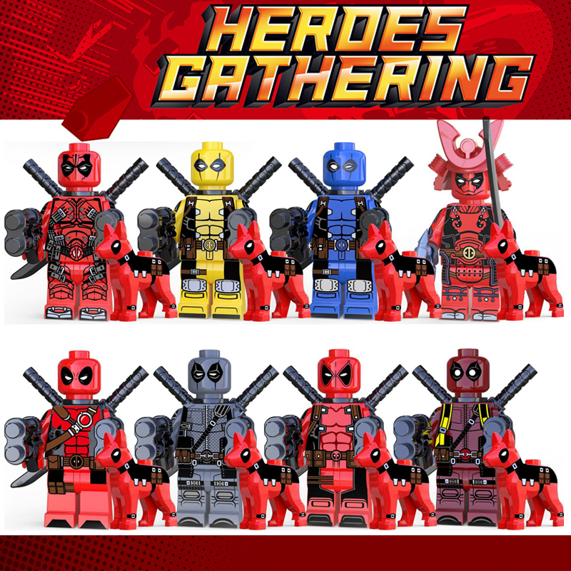 积木KT1030超级英雄X战警死侍摩托车第三方拼装人仔益智玩具