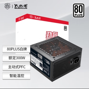 大水牛（BUBALUS）额定300W 劲睿300台式电脑电源80PLUS白牌