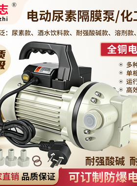 四氟自吸电动隔膜泵耐酸碱塑料化工泵防腐蚀抽酸泵防爆可空转220V