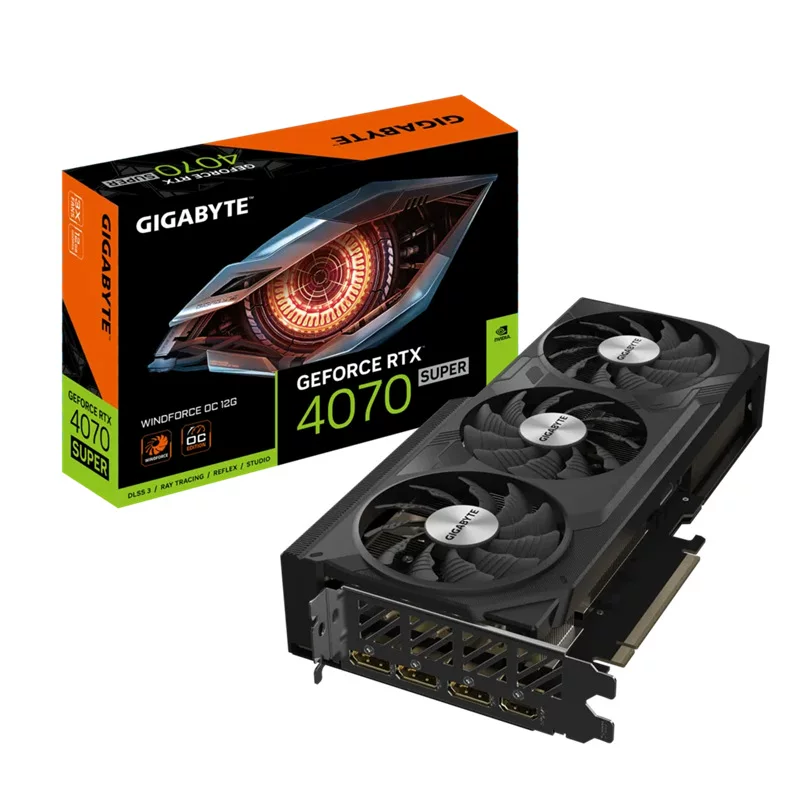 Новая видеокарта GeForce RTX4070 Super Windforce 12G для игр