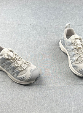 真皮网面透气防滑户外鞋女登山鞋2025年春款软面厚底运动休闲鞋