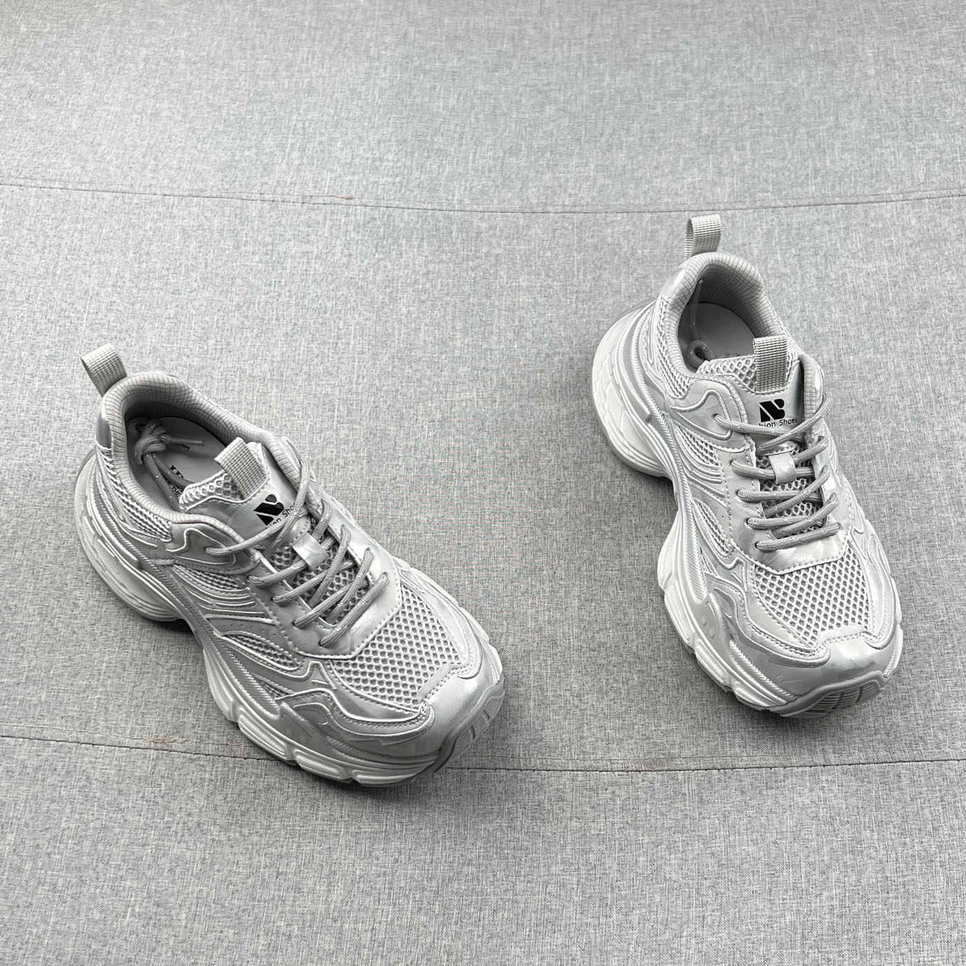 软面拼色透气圆头系带厚底增高老爹鞋2026年春款防滑松糕底休闲鞋,女鞋,老爹鞋,淘宝优惠券,粉丝福利购,淘宝优惠卷