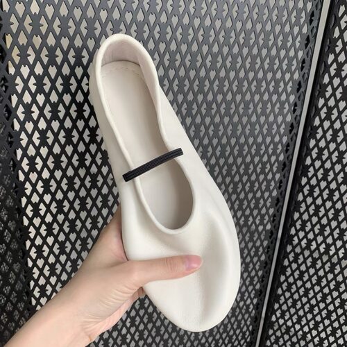 软粑粑~row超软小羊皮芭蕾单鞋女