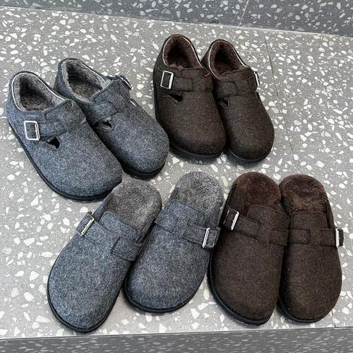 羊皮毛一体加绒勃肯鞋女加厚保暖