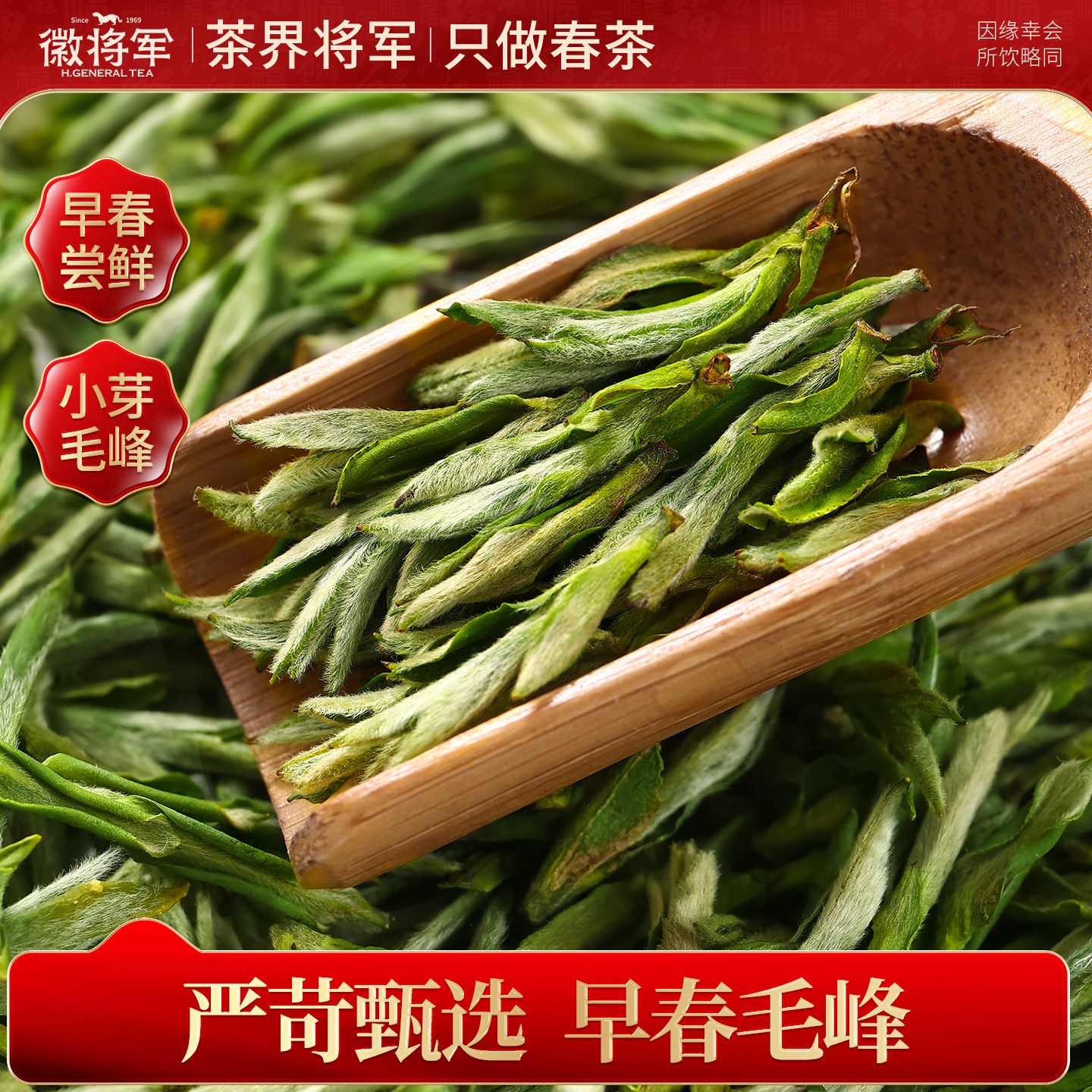 徽将军2026新茶早春毛峰明前特级峨眉米芽绿茶茶叶高山嫩芽毛尖