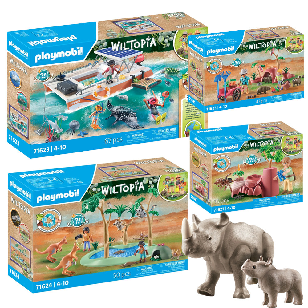 德国摩比世界动物玩具playmobil丛林野生动物袋鼠考拉水族动物船