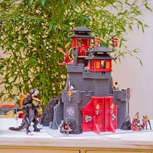 男孩圣诞生日礼物playmobil摩比世界城堡绝版玩具龙骑士战争积木