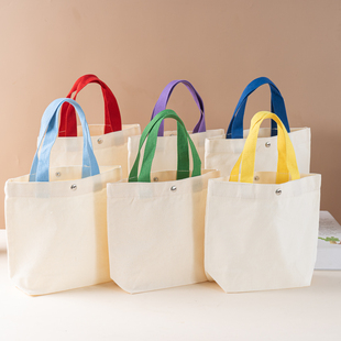 定制帆布袋纯色diy手绘手提袋定制印logo会议礼品学校