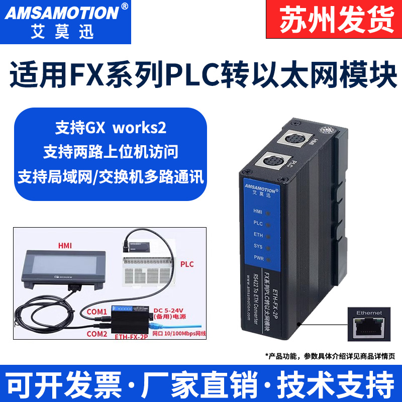 适用三菱ETH-FX-2P无需外接电源