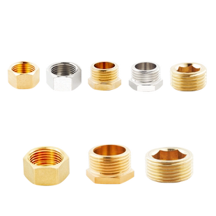 4分6分铜外丝堵头四分三角阀内丝堵帽内六角水管闷头25管帽20丝堵