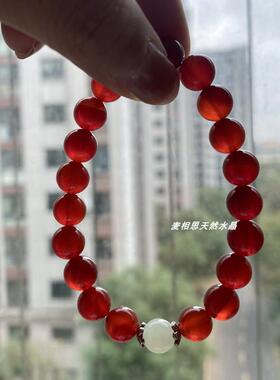南红玛瑙水晶手链女款红色