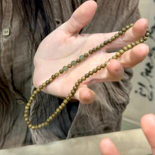 【留香】天然阿根廷绿檀木双圈手串天然和田玉木质文玩佛珠手链6m