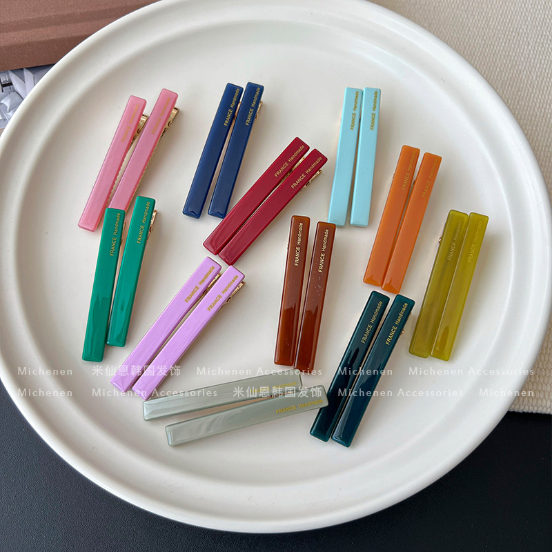 仙恩鸭嘴夹醋酸甜美一字夹边夹