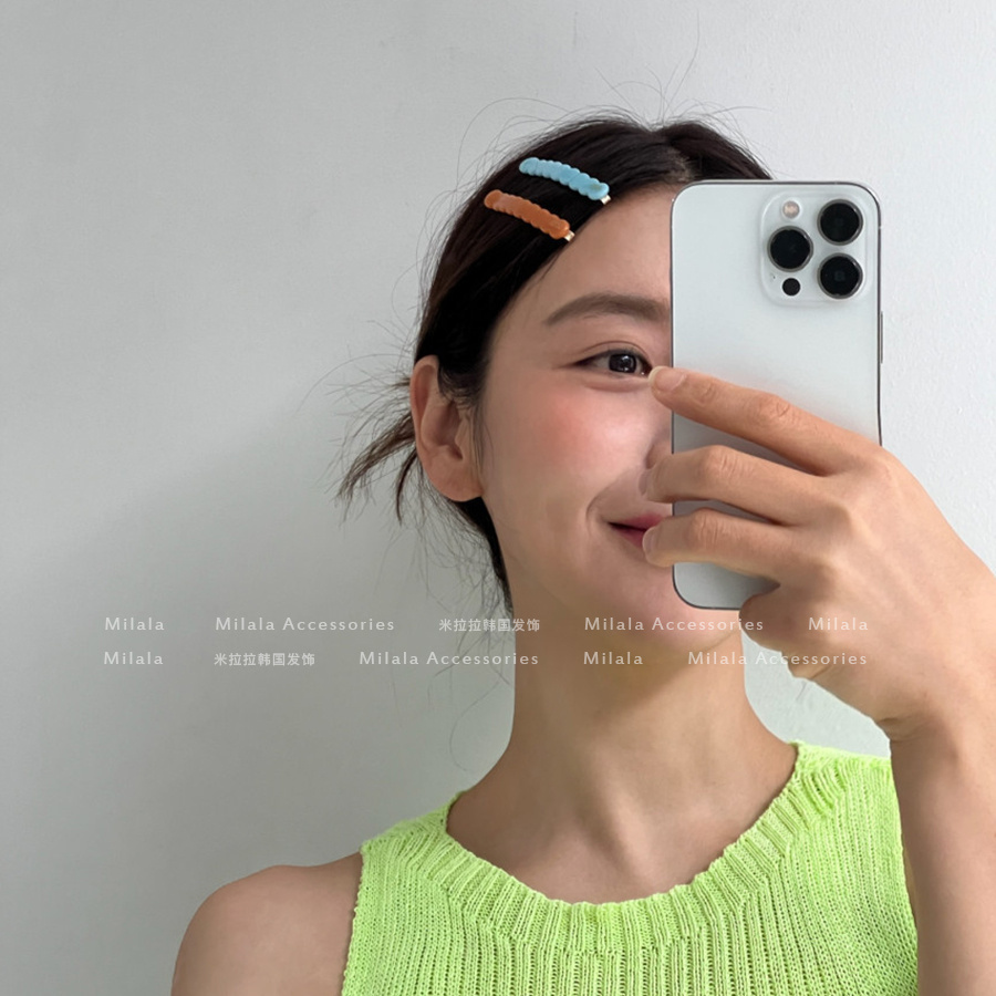 米哆拉发夹醋酸甜美气质一字夹