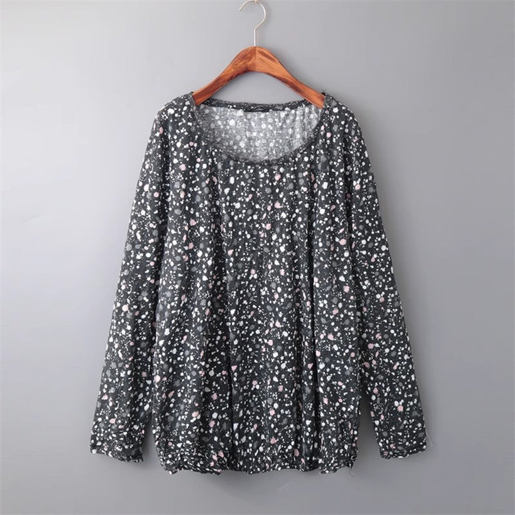 大码女装圆领宽松T恤睡衣家居服