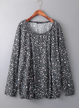 美单Gi*大码女装圆领宽松T恤睡衣家居服plus size loose t-shirt