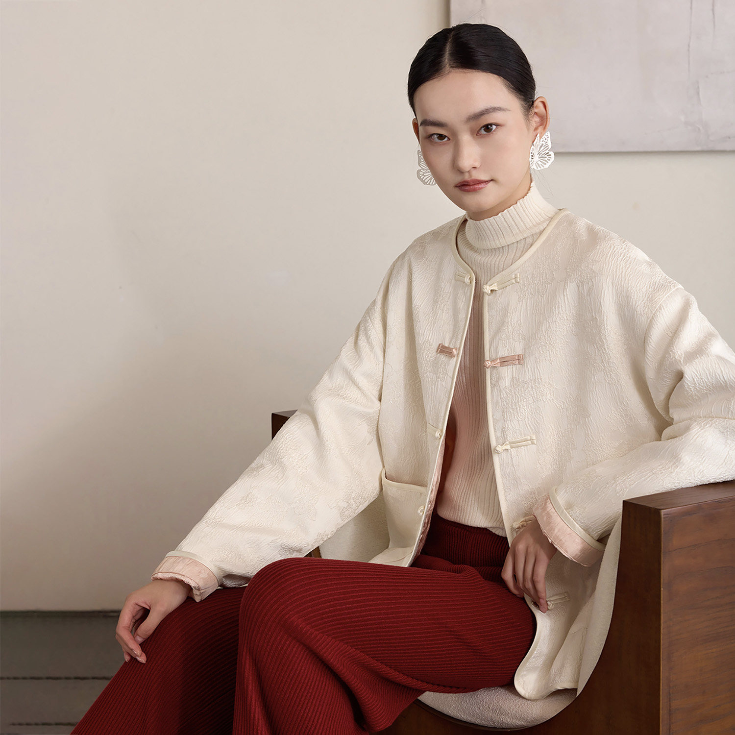 如意连云【云祥】冬新款撞色暗纹提花棉服女新中式盘扣夹棉短外套,女装/女士精品,棉衣/棉服,淘宝优惠券,粉丝福利购,淘宝优惠卷