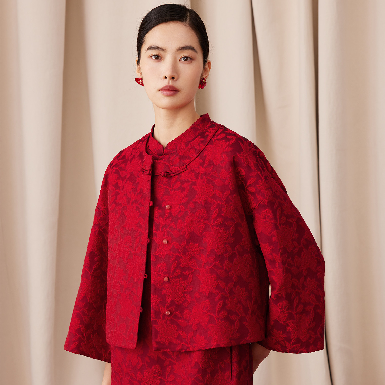 如意连云【万禧】新年新款提花短外套女新中式婚礼敬酒服盘扣上衣,女装/女士精品,短外套,淘宝优惠券,粉丝福利购,淘宝优惠卷